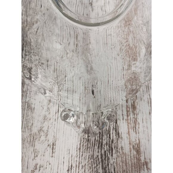 VTG Indiana Glass Clear Cut Wheat Design Celery Pickle Bowl Dish With Handle MCM - Picture 7 of 10